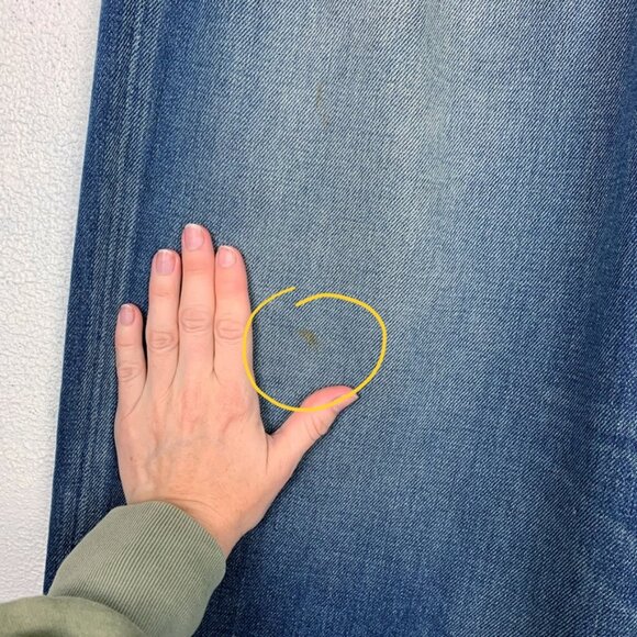 Golden Goose | Flavia Pant Wide Leg *Patch Pockets Dirty Wash Dark Blue - Picture 12 of 16